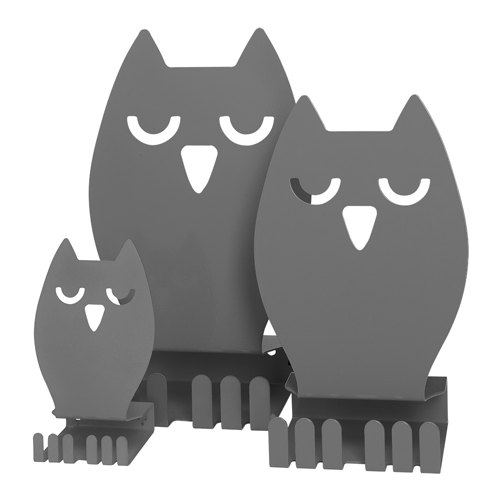 Bokstativ Owl, M, grått