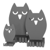 Bokstativ Owl, M, grått