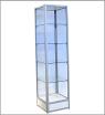 Glassmonter 4 hyller, 50x50xH180 cm, natureloksert